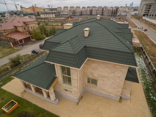 Композитная черепица Лист Luxard Roman оникс